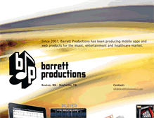 Tablet Screenshot of barrettproductionsllc.com